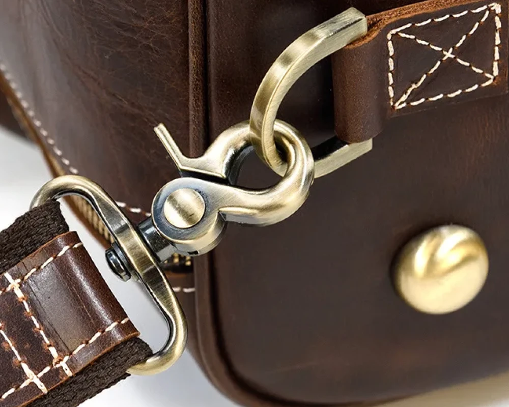 Rolling Leather Travel Bag